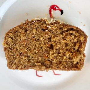 a slice of the carrot cake