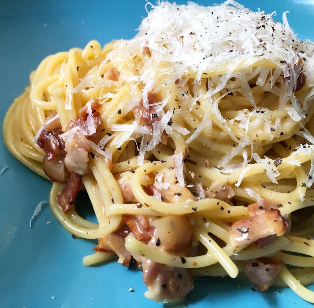 spaghetti carbonara for one