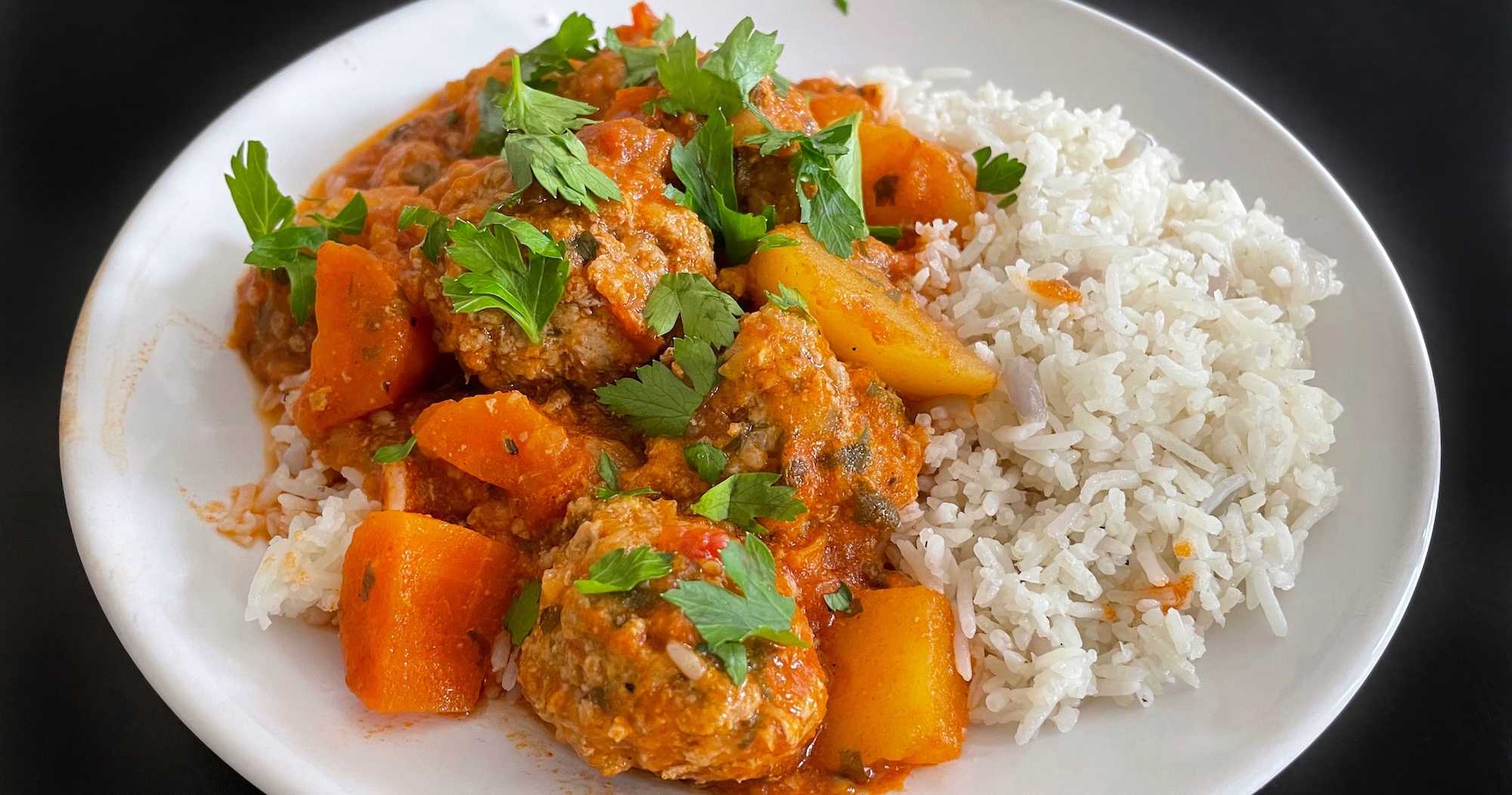 Meatballs and Potatoes in Tomato Sauce Recipe ShirEats.